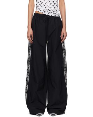 Marine Serre Pantalon De Survêtement Noir En Nylon Recyclé
