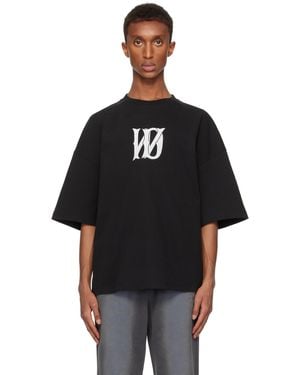we11done ブラック レターロゴ Tシャツ