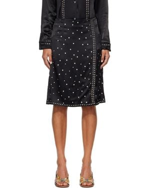 Wales Bonner Cosmic Midi Skirt - Black