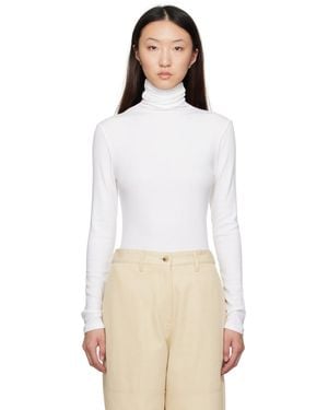 LE17SEPTEMBRE Asymmetrical Turtleneck - White