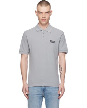 Versace Jeans Couture グレー ロゴ スリムフィット ポロシャツ - マルチカラー