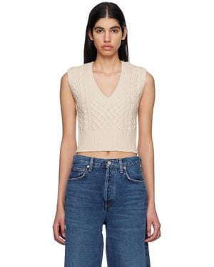 Rag & Bone オフホワイト Elizabeth ベスト - ブルー