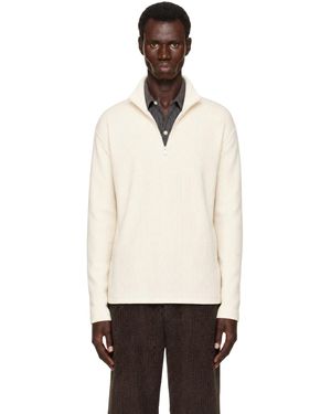 Another Aspect Off- Another 1.0 Zip Sweatshirt - Natural