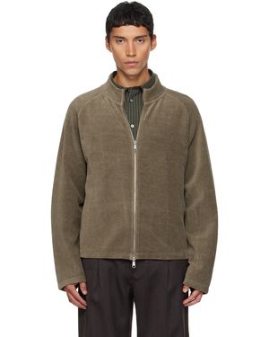 mfpen Khaki Leisure Zip Up Jacket - Brown