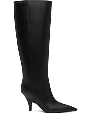 Alexander Wang Knee-High Pointed Leather Boots - Black