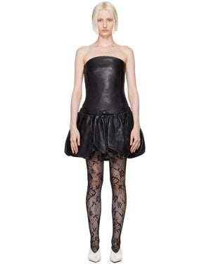 Marc Jacobs 'The Bubble' Leather Minidress - Black