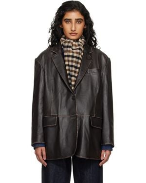 Weekend by Maxmara Pila Leather Blazer - Black
