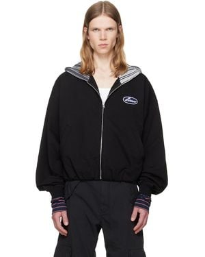 we11done Bubble Zip-Up Hoodie - Black