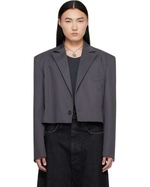 Lu'u Dan Slashed Blazer - Black