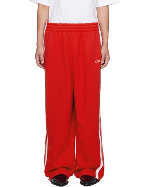 Vetements レッド オーバルロゴ ジム スウェットパンツ