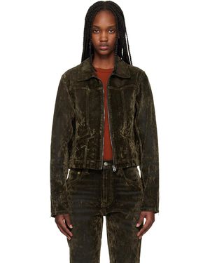 RE/DONE Slim Zip Denim Jacket - Black