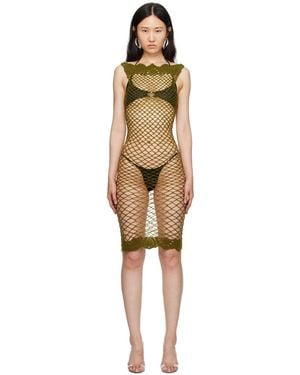 Rui Net Midi Dress - Black