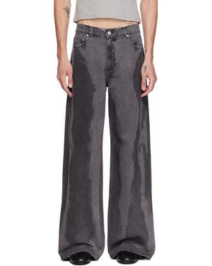 CAMPERLAB Paint Laser Boot Cut Jeans - Grey