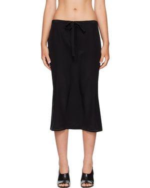 TOTEME Fluid Silk Midi Skirt - Black