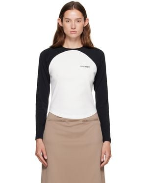Courreges Circle Contrast T-Shirt - Black