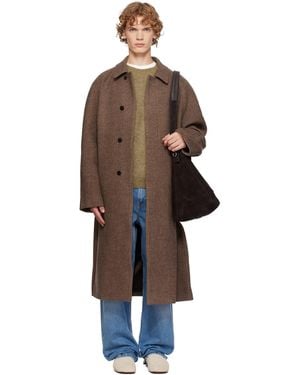 LE17SEPTEMBRE Tweed Raglan Over Coat - Brown