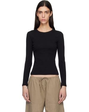 Leset Nando Slim Fit Long Sleeve T-Shirt - Black