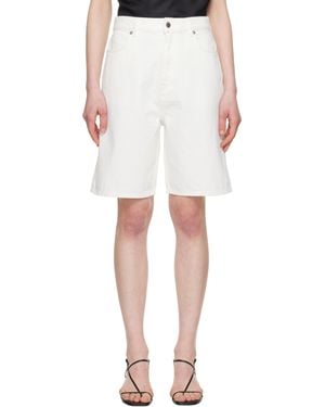Loulou de Saison Off- Isu Denim Shorts - White
