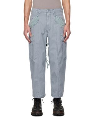 R13 Cropped Cargo Trousers - Black