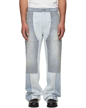 Cout de la Liberte Max Hickory Stripe Union Work Jeans - Grey