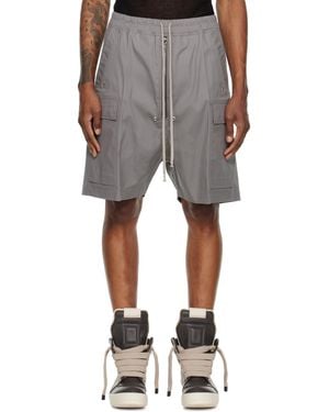 Rick Owens Tower Cargobela Cargo Shorts - Grey