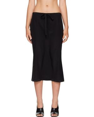 TOTEME Fluid Silk Midi Skirt - Black