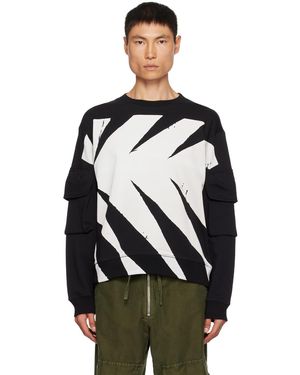 Dries Van Noten プリント スウェットシャツ - ブラック