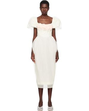 Simone Rocha Ssense Exclusive Bridal Capsule Bust Detail Carnation Maxi Dress - Black