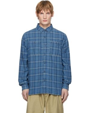 RRL Plaid Double-Faced Work Shirt - Blue