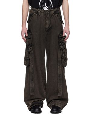 Julius Gasmask Denim Cargo Pants - Black
