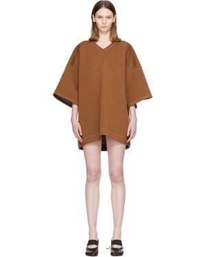 MM6 by Maison Margiela Neoprene Minidress - Brown