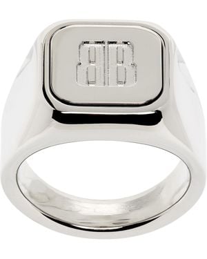 Balenciaga Nano Signet Ring - Metallic
