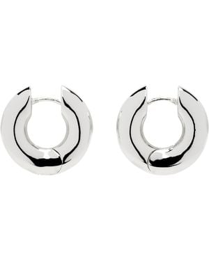 Laura Lombardi Medium Terra Hoop Earrings - Black