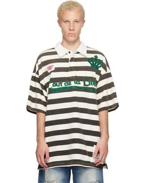 Cout de la Liberte Connor Stripe Rugby Polo - Green