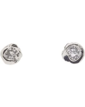Pearls Before Swine Diamond Stud Earrings - Black