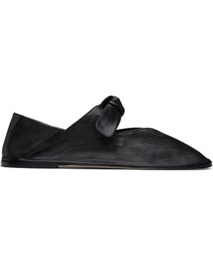 Hereu Llasada Supple Shiny Ballerina Flats - Black