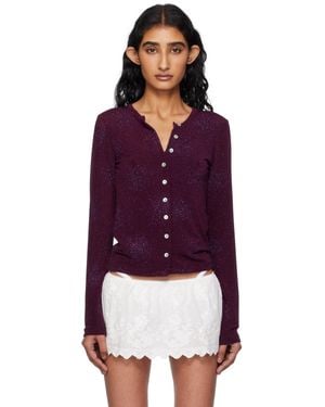 Fruity Booty Isola Sparkly Cardigan - Purple