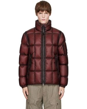 C.P. Company Burgundy D.D. Shell Lens Hooded Down Jacket - Red