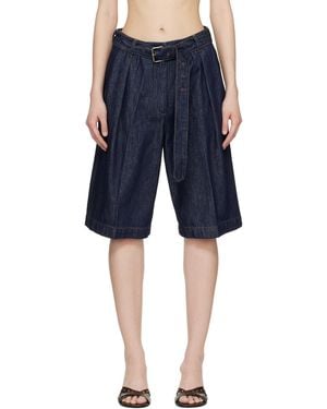 Dries Van Noten Belted Denim Shorts - Blue