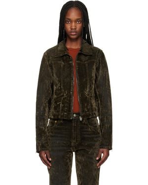 RE/DONE Slim Zip Denim Jacket - Black