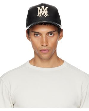 Amiri Leather Ma Trucker Cap - White