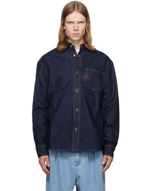 CASABLANCA Raw Shirt - Blue