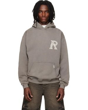 Represent Western Initial Hoodie - Grey