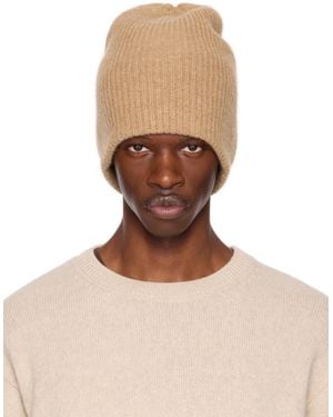 The Elder Statesman Watchman Beanie - Natural