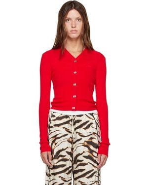 Ganni Merino Cardigan - Red