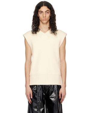 ANDREADAMO Off- Layered Back Vest - Black