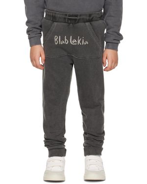 BlabLakia キッズ｜ブラック ロゴプリント スウェットパンツ
