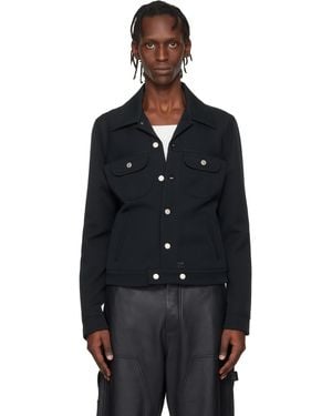 Courreges Signature Twill Trucker Jacket - Black