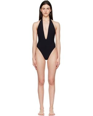 Balmain Halter Strap Swimsuit - Black