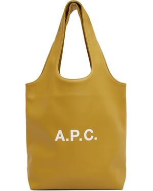 A.P.C. Khaki Ninon Small Tote - Metallic